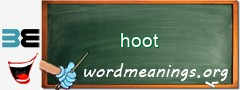 WordMeaning blackboard for hoot